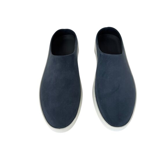 WOLF & SHEPHERD Cruise Mule Shoes Navy Suede Nubuck Slip On Unisex M8/W9.5/EU41 - Picture 3 of 11